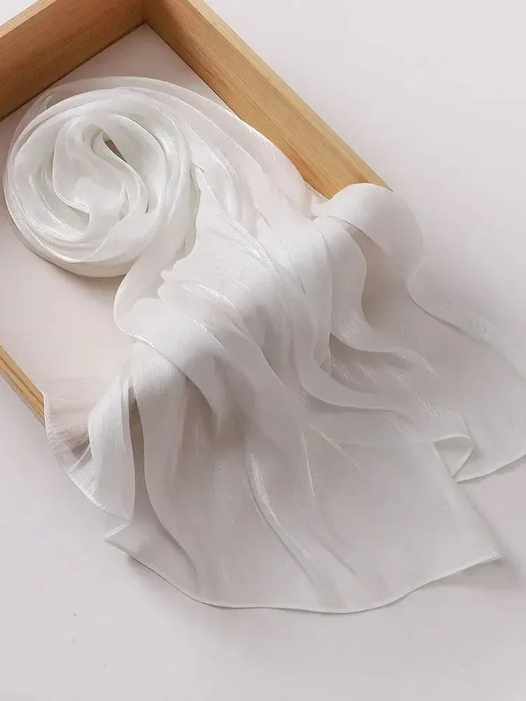 Eid Organza 70*175 cm Maxi Satin Khimar Abaya Dubai Arabic Islam Muslim Scarf Women Shimmer Hijab Turban Hijabs Musulmans Femme